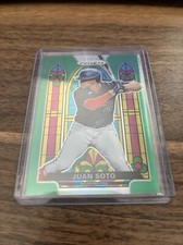 2021 Prizm Stained Glass Green SP #SG-3 Juan Soto Padres! HOT!