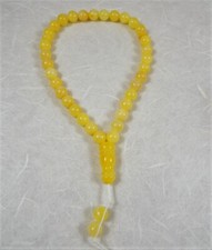 Bernstein Gebetskette Kugel 9mm Farbe Butterscotch Gelb Amber BK103