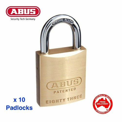 10 x Keyed Alike ABUS Padlocks 83/45 Padlock. BULK LOTFree Postage In