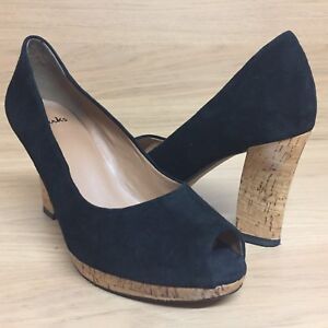 clarks peep toe heels