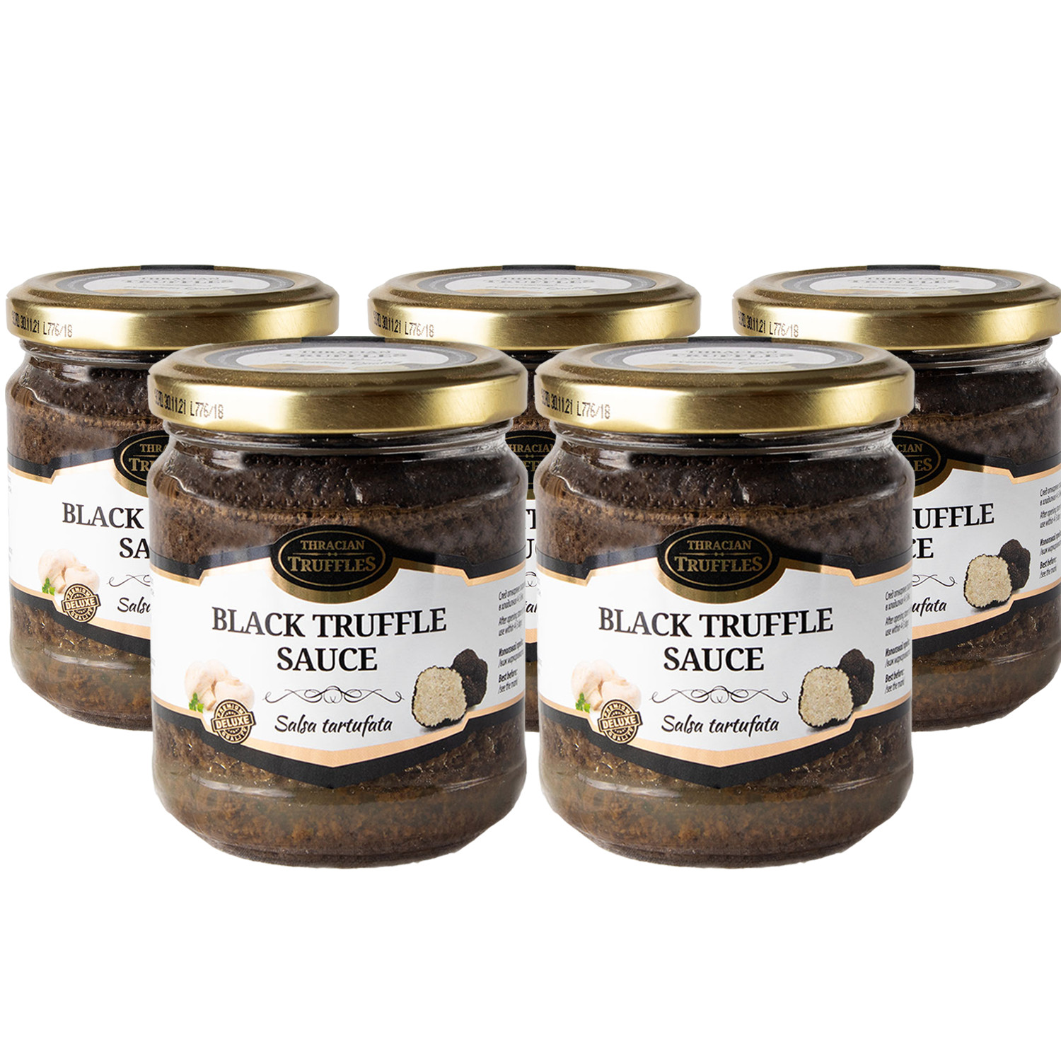Salsa de trufa negra seta gourmet para pasta carne espaguetis 5 x 170 g