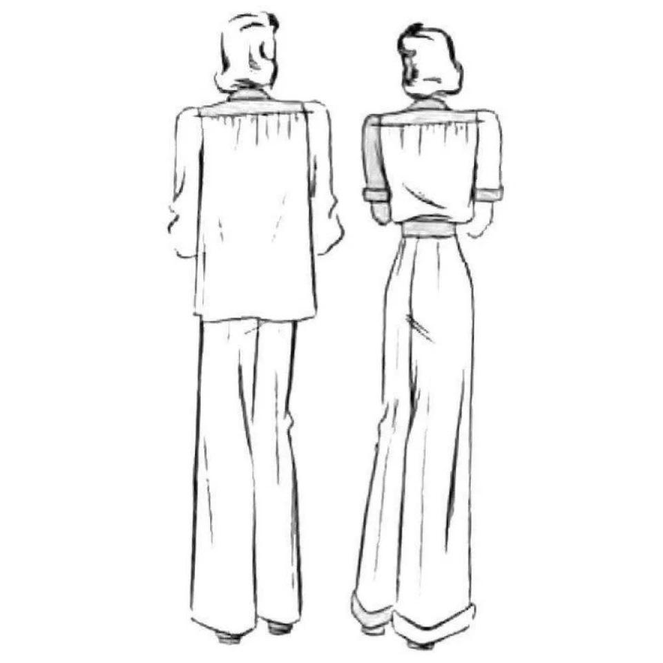 1940's Sewing Pattern: Shirt & Slacks - Bust=34” (76cm) - Image 3 of 3