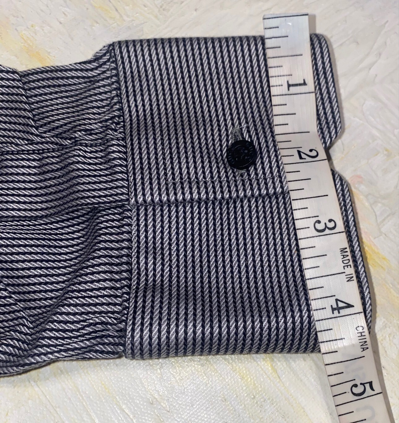 GUCCI Men's Shirt STRIPED GRAY/ BLACK Long Sleeve Size 48/18 eBay