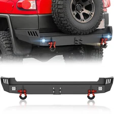 Rear Bumper W/ Tow Hitch Plate & D-rings For 2007-2014 Toyota FJ Cruiser 1st Gen