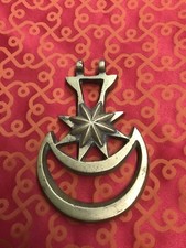LUNA MENGUANTE ARENA LATÓN FUNDIDO BRONCE PUERTA GRAN ALDABA PERSA EXÓTICA DECORACIÓN