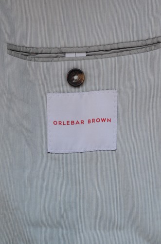 Orlebar Brown Men's Light Blue Linen & Cotton Blazer Jacket SzM Made in Portugal - Picture 12 of 14