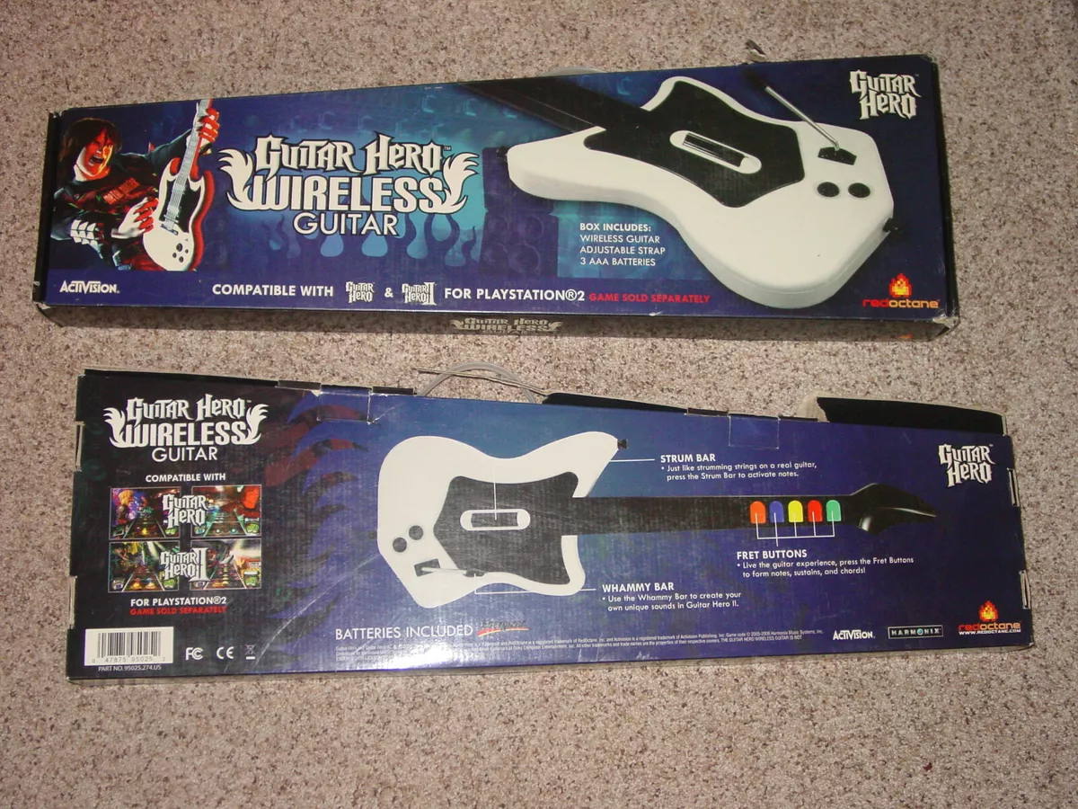 Playstation 2 guitar hero wireless sale guitar