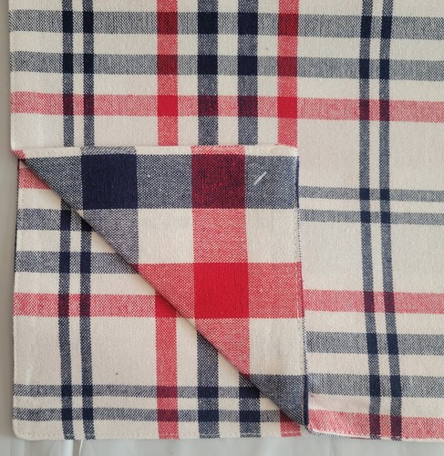 4x Hobby Lobby rot weiß blau 2-seitig kariert Sommer Tischset patriotisch 4. Juli - Bild 3 von 10
