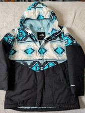 The North Face Girls XL Insulated Hooded Winter Jacket DryVent Geometric Blue...