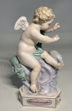 Meissen Porcelain Germany Figurine Cherub Je Prends Mon Essor Small Flaws