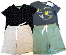 Tommy Bahama Baby Boy Bug Theme 2 Outfits T-Shirts  Shorts Sizes 12M  18M NEW