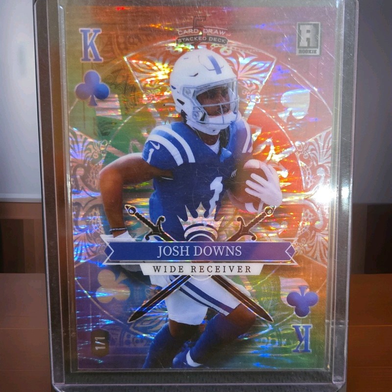 Wild Card 2023 5 Card Draw Stacked Deck Josh Downs Rookie Holo-Lux #SD-JD 1/1