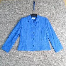 Giancarlo Ferrari Sz 6 Women’s Blue Jacket / Blazer USA Made 100% Silk