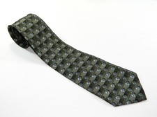 Men's ARROW Silk NECKTIE Tie SILVER OP ART GRAY BRIDGET RILEY MADE IN USA