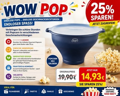 Tupperware Wow Pop Popcorn Maker