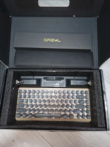 7KEYS TW1868 Bois de clavier mécanique pour machine à écrire à écrire retro sans fil RGB Nouveauté