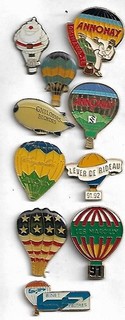 lot de 10 pin's montgolfière