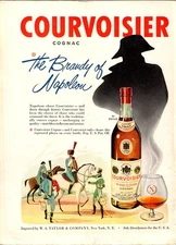 1953 Courvoisier Cognac The Brandy of Napoleon Print Ad