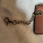 DUNE London Coin Purse Womens Light Brown Leather Gold Zip — photo 3
