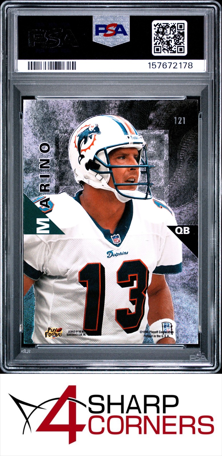 1998 PLAYOFF MOMENTUM #121 DAN MARINO DOLPHINS HOF PSA 10 view 2