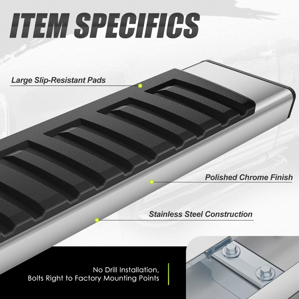Tablas de correr con barra Nerf de paso plano de 6,75" para cabina extendida Colorado Canyon 15-24 Foto 2 de 4