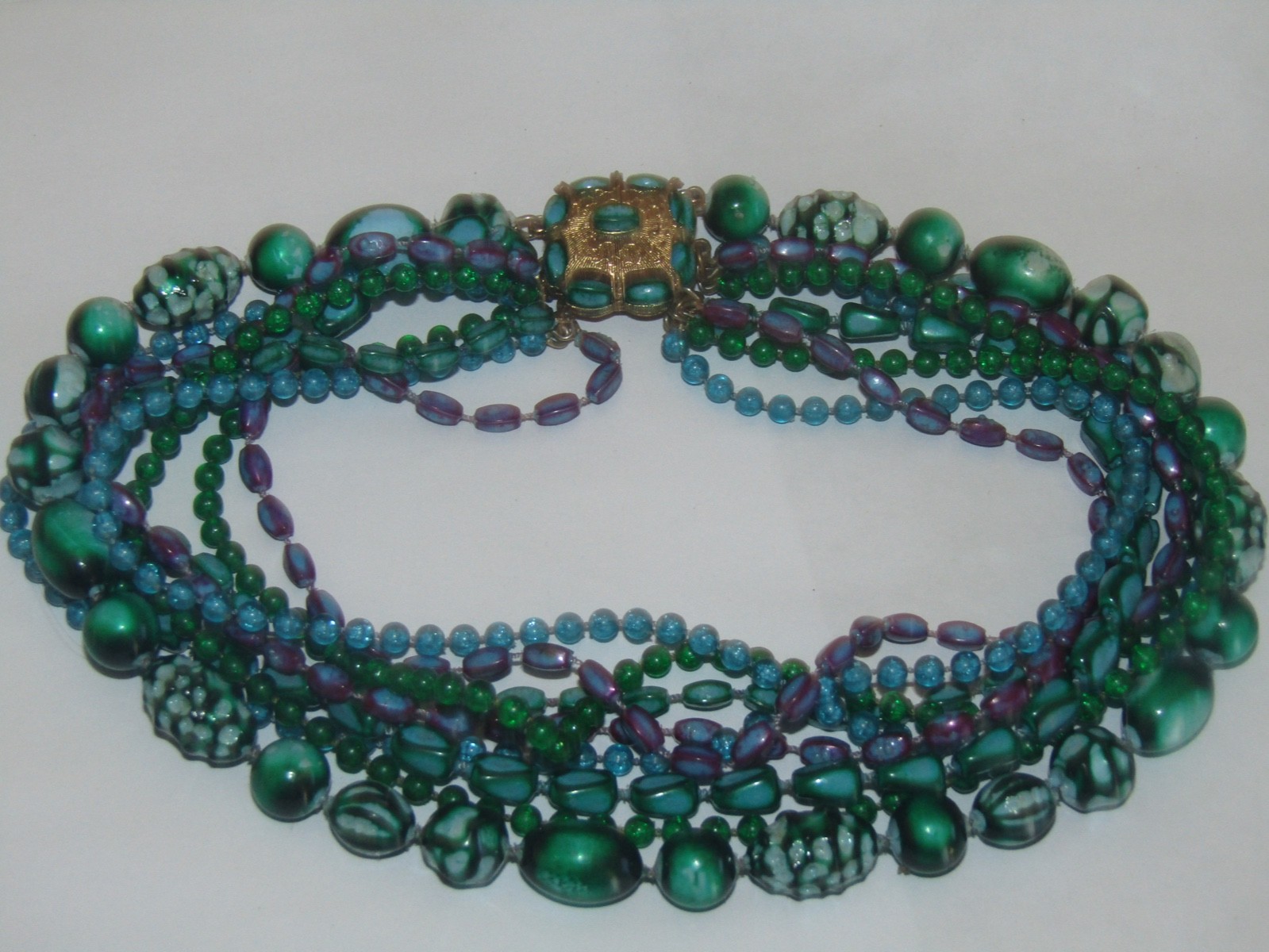 Multi strand  SELINI beaded statement necklace br… - image 6