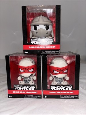 Cheekys TMNT Comic Book Shredder Raphael Leonardo Black & White Lot Of 3 NEW!