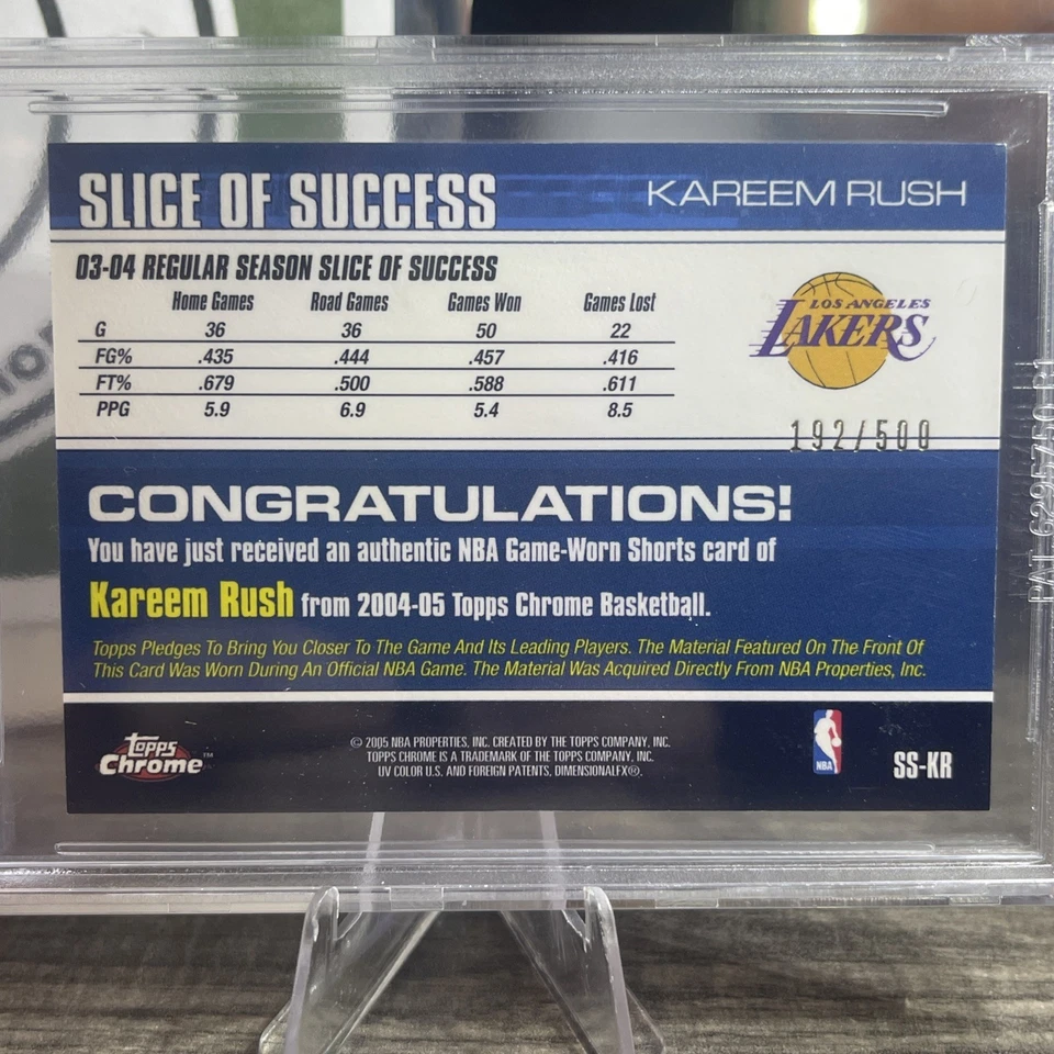 2004-05 Topps Chrome Slice Of Success | Карим Раш #SS-KR | LA Lakers BGS 9 - Изображение 2 из 4
