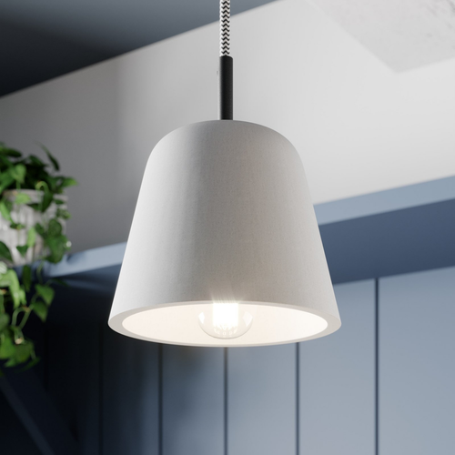 Lucande Asta Pendelleuchte Hängeleuchte Deckenlampe Lampe Leuchte Holz grau 667 - Bild 5 von 9