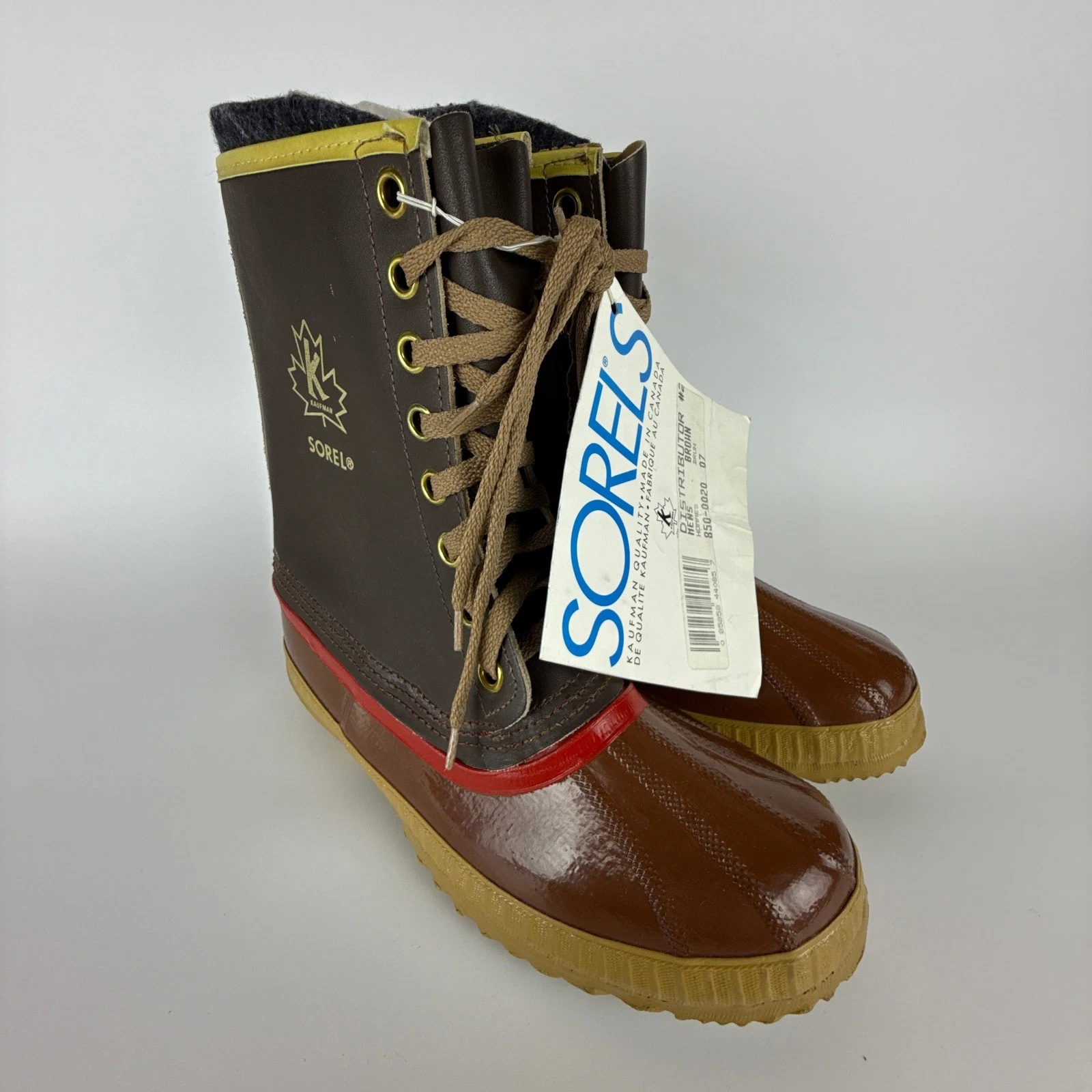 Vintage Sorel Kaufman Winter Snow Boots Mens Size 7 Brown 850 New Insulated
Opens in a new window or