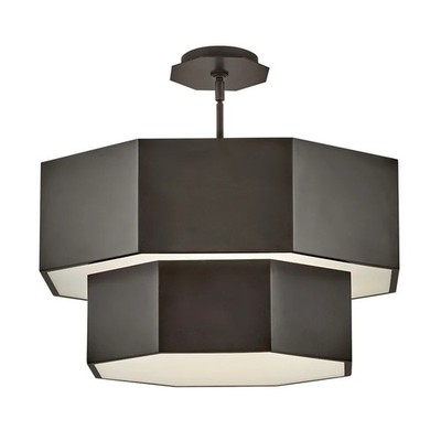 Hinkley Facet 46994BX Medium Convertible Chandelier Light Fixture - Black Oxide