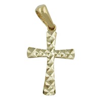 AnhäNger 15X11Mm Kreuz Diamantiert 9Kt Go*D | Gallay | EAN 4051288176198