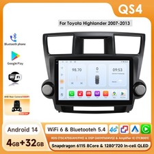 Car Stereo For Toyota Highlander 2009-14 Android14 Radio GPS Wifi6 CarPlay BT5.4
