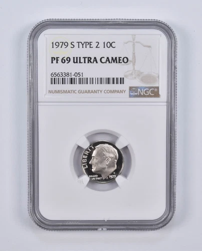 PF69 UCAM 1979-S Type 2 Roosevelt Dime NGC Graded Brown Lbl *3946