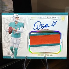 Quinn Ewers Gold /10 TRUE 2025 National Treasures Crossover Rookie Patch Auto 