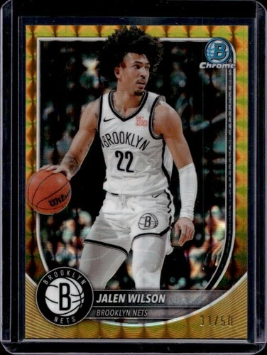 2025-26 Bowman Jalen Wilson Chrome Gold Geometric Refractor #/50 Nets