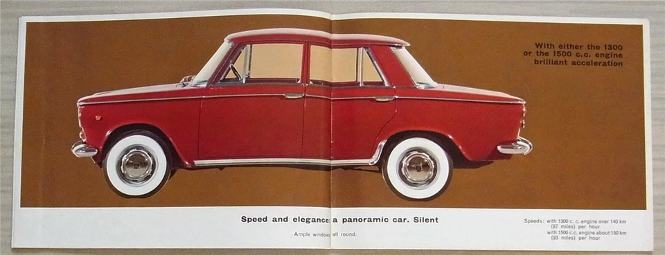 FIAT 1300 & 1500 Car Sales Brochure c1963 #1736 - Image 3 of 4