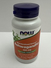 NOW Supplements, Ashwagandha Withania somnifera 450 mg BB 07/2028
