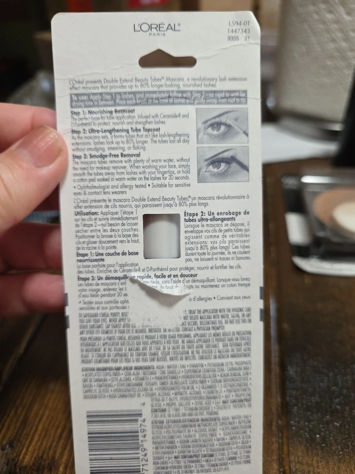 L'Oreal Paris Double Extend Beauty Tubes Mascara Lash Extension Black #570 - Image 2 of 2