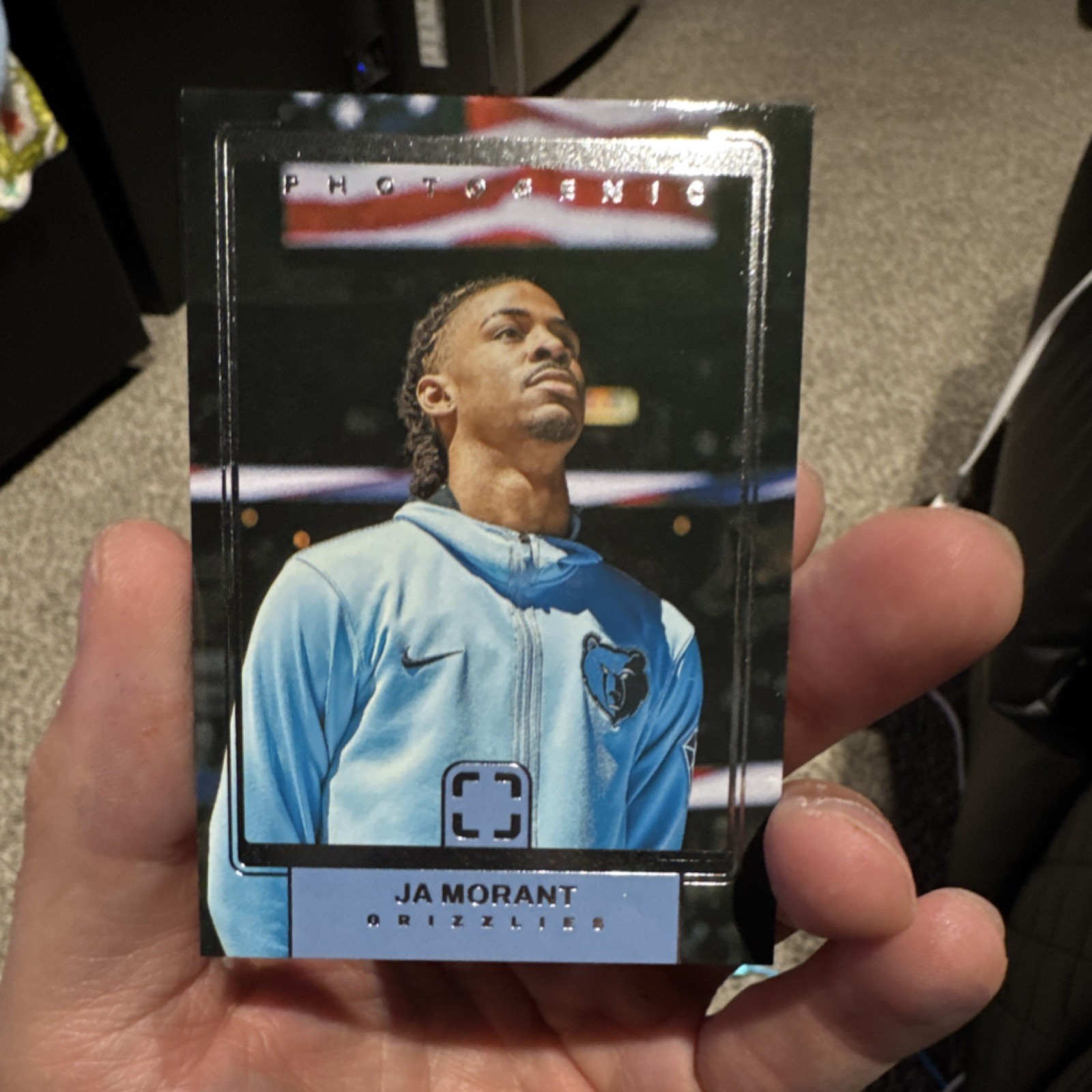 2021-22 Panini Photogenic Pregame Ja Morant #12 Memphis Grizzlies