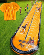 32Ft Slip Water and Slide for Kids Adults, Extra Long Backyard Water Slide for K