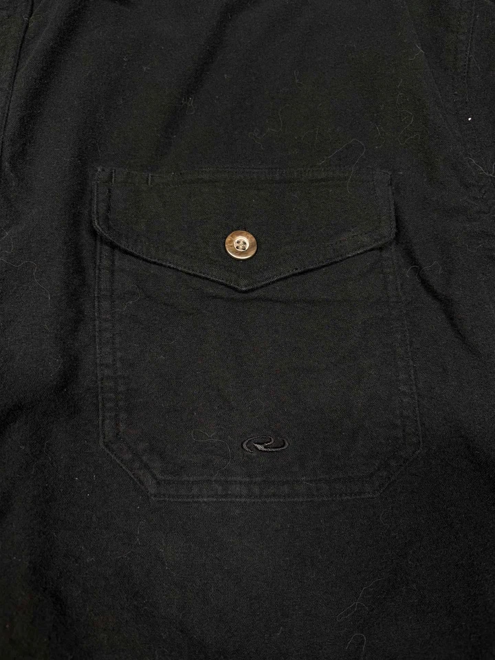 Camisa Roper Para Hombres Western Botón Delantero Manga Larga Algodón Negra X Grande XL Foto 2 de 4