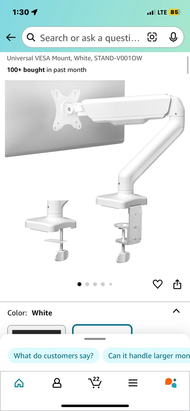 Monitor Stand with C Clamp,Desk-Monitor Arms for 13-32 Inch Computer Monitors-image