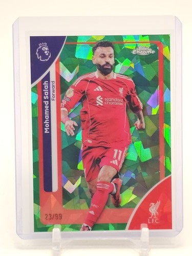 MOHAMED SALAH 2025-26 TOPPS CHROME PREMIER LEAGUE GREEN SAPPHIRE /99 #118 Q5332