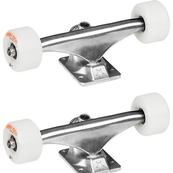 Raw Trucks With 53mm White 90a A-cut Wheels Combo