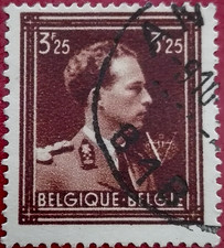 Belgium: 1943 King Leopold III, 3.25 Fr. (Collectable Stamp).