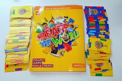 LEGO CREATE THE WORLD - Halbvolles Album + 175 unsortierte Karten