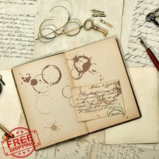 GLOBLELAND Tea Coffee Stain Clear Stamps Silicone Scrapbook Journal