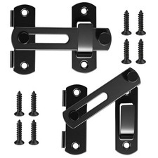 Heavy Duty Barn Door Latch, 4 Inch Metal Gate Latches for Wooden Fences Fli...