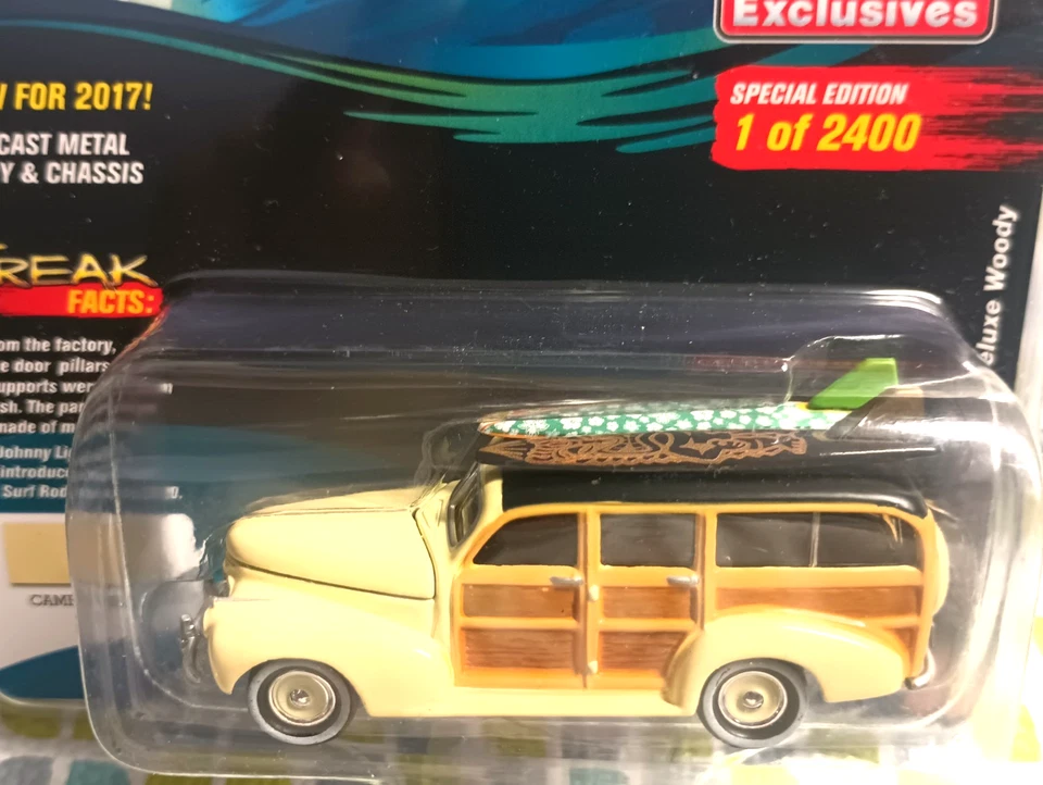 JOHNNY LIGHTNING MIJO EXCLUSIVES SURF RODS 1941 CHEVY SPECIAL DELUXE WOODY NEW - Image 3 of 4